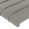Tête de lit Gris clair 180x5x118/128 cm Velours 625964625964