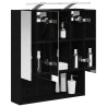 Armoire Miroir de Salle de Bain Chêne noir 60 x 14.5 x 70 cm 625968625968