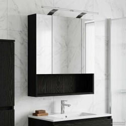 Armoire Miroir de Salle de Bain Chêne noir 60 x 14.5 x 70 cm 625968625968
