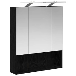Armoire Miroir de Salle de Bain Chêne noir 60 x 14.5 x 70 cm 625968625968