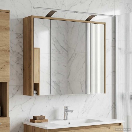 Armoire Miroir de Salle de Bain Chêne artisan 625969625969