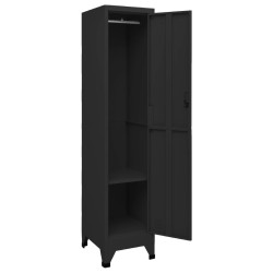 Armoire à casiers Noir 38x45x180 cm Acier 625972625972