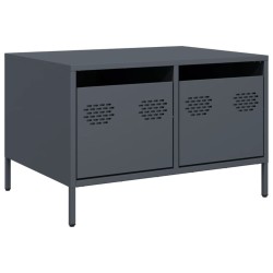 Meuble TV anthracite 68x50x43,5 cm acier laminé à froid 625975625975