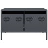 Meuble TV anthracite 68x50x43,5 cm acier laminé à froid 625975625975