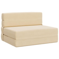 Canapé-lit pliable Crème 100 x 80 x 60 cm Tissu 625977625977