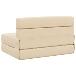 Canapé-lit pliable Crème 100 x 80 x 60 cm Tissu 625977625977