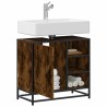 Armoire de lavabo de salle de bain chêne fumé 65x33x60 cm 625980625980