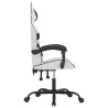 Chaise de jeu pivotante Blanc et noir Similicuir 625982625982