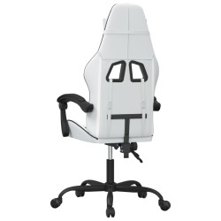 Chaise de jeu pivotante Blanc et noir Similicuir 625982625982