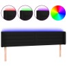 Tête de lit à LED Noir 183x16x78/88 cm Tissu 625991625991