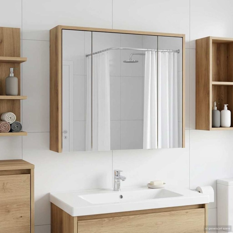 Armoire Miroir de Salle de Bain Chêne artisan 625993625993