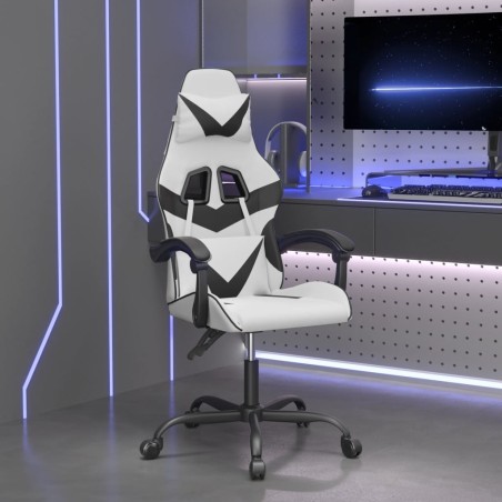 Chaise de jeu Blanc et noir Similicuir 625995625995