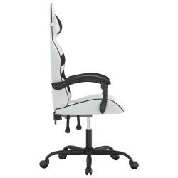 Chaise de jeu Blanc et noir Similicuir 625995625995
