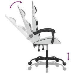 Chaise de jeu Blanc et noir Similicuir 625995625995