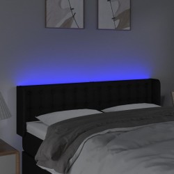 Tête de lit à LED Noir 147x16x78/88 cm Tissu 625999625999