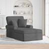 Chaise lounge avec jupe avec coussin 3 pcs Gris foncé tissu 626003626003