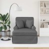 Chaise lounge avec jupe avec coussin 3 pcs Gris foncé tissu 626003626003