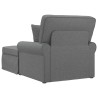 Chaise lounge avec jupe avec coussin 3 pcs Gris foncé tissu 626003626003