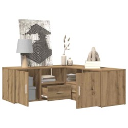 Armoire d'angle chêne artisanal 200x40x45 cm bois d'ingénierie 626004626004