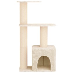 Arbre à chat avec poteaux à griffer en sisal Crème 133 cm 626006626006