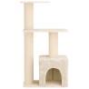 Arbre à chat avec poteaux à griffer en sisal Crème 133 cm 626006626006