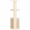 Arbre à chat avec poteaux à griffer en sisal Crème 133 cm 626006626006