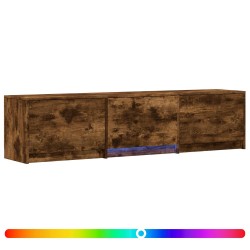 Meuble TV avec LED 165 x 34 x 40 cm Chêne Fumé 626008626008