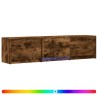 Meuble TV avec LED 165 x 34 x 40 cm Chêne Fumé 626008626008