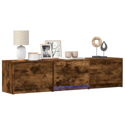 Meuble TV avec LED 165 x 34 x 40 cm Chêne Fumé 626008626008