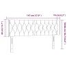 Tête de lit à LED Noir 147x16x78/88 cm Tissu 626010626010