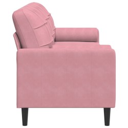 Canapé 3 places avec oreillers décoratifs rose 210 cm velours 626011626011