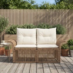 Canapé de jardin 2-Nombre de places Beige polyrotin 626016626016