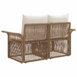 Canapé de jardin 2-Nombre de places Beige polyrotin 626016626016