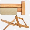 Chaise de plage Beige Bois de teck massif 626017626017