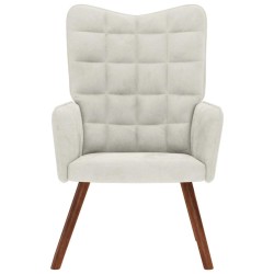 Chaise de relaxation crème velours 626018626018