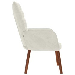 Chaise de relaxation crème velours 626018626018