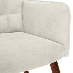 Chaise de relaxation crème velours 626018626018