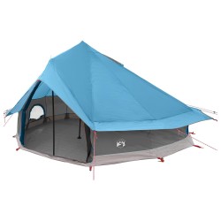 Tente Tipi avec toit Bleu 700 x 700 x 395 cm Polyester et Acier 626019626019