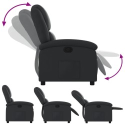 Fauteuil inclinable noir cuir véritable 626022626022