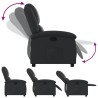 Fauteuil inclinable noir cuir véritable 626022626022