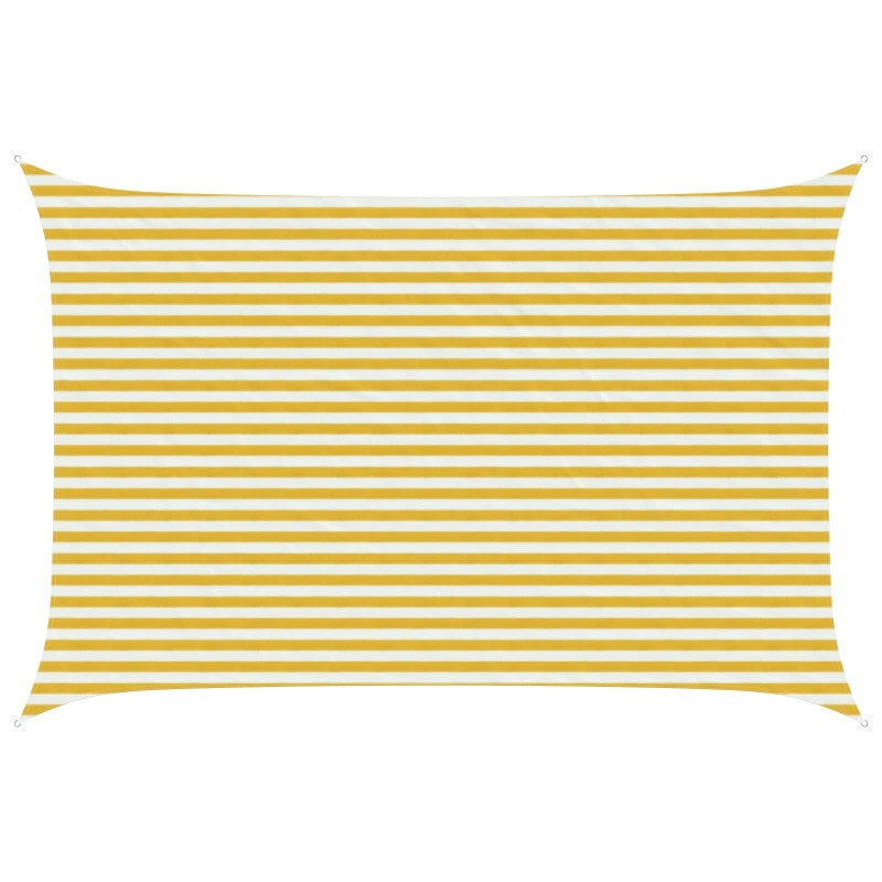 Voile d'ombre Jaune et blanc 3 x 4 m HDPE 626026626026
