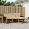 Ensemble de canapés d'extérieur 4 pcs Naturel et Beige 626029626029