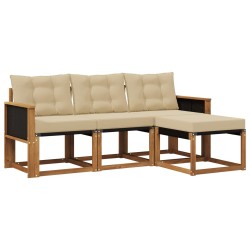 Ensemble de canapés d'extérieur 4 pcs Naturel et Beige 626029626029