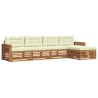 Ensemble de canapés d'extérieur 5 pcs Naturel et Crème 626032626032