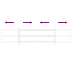 Grille de sécurité pour fenêtres avec 3 barres transversales 626033626033