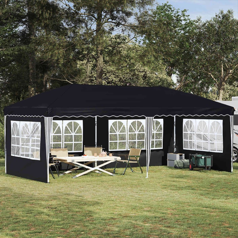Tente de fête pop-up 575 x 289 x 245 cm Anthracite 626036626036