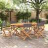 Chaises pliables de jardin lot de 6 gris foncé tissu 626047626047