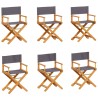 Chaises pliables de jardin lot de 6 gris foncé tissu 626047626047