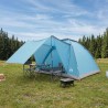 Tente de camping avec toit Bleu 4 personnes Polyester et Acier 626048626048