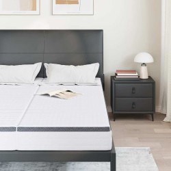 Matelas 2 pcs Blanc et Gris 80 x 200 cm Printemps Bonell 626051626051
